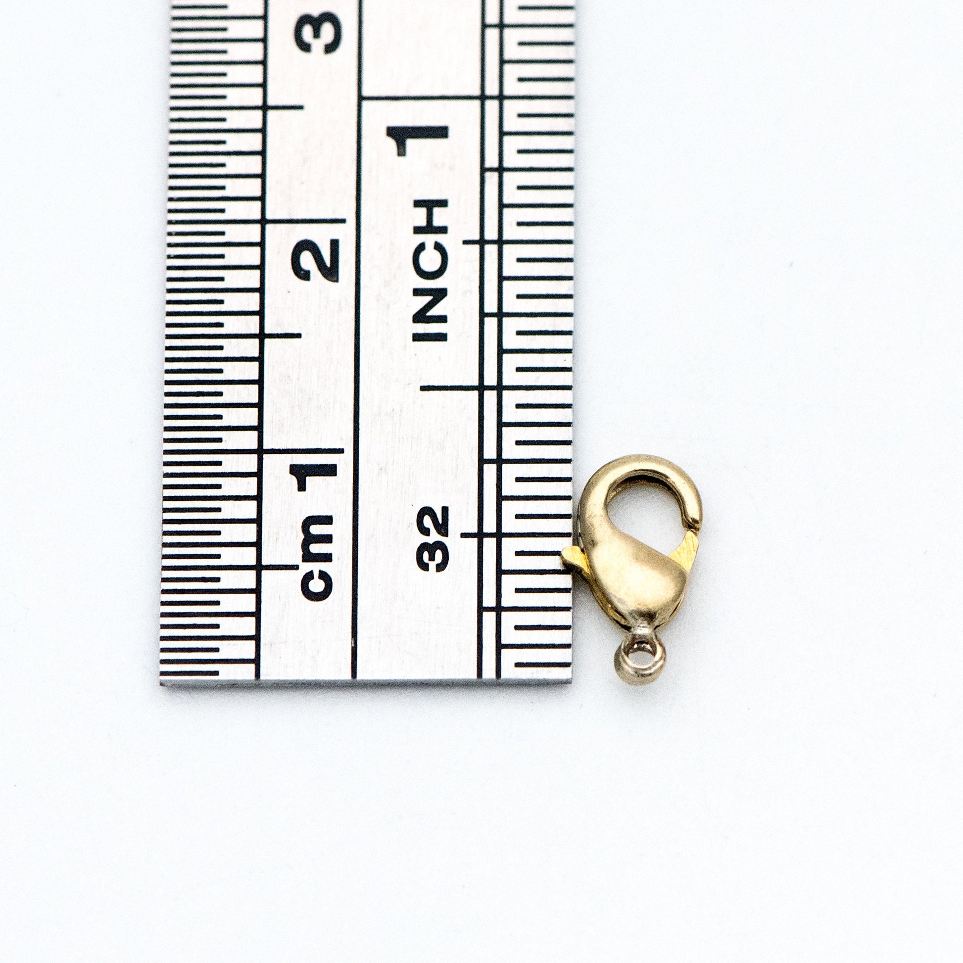 30pcs Raw Brass Lobster Clasps 10mm/ 12mm, DIY Jewelry Making Supplies Wholesale (RB-174)