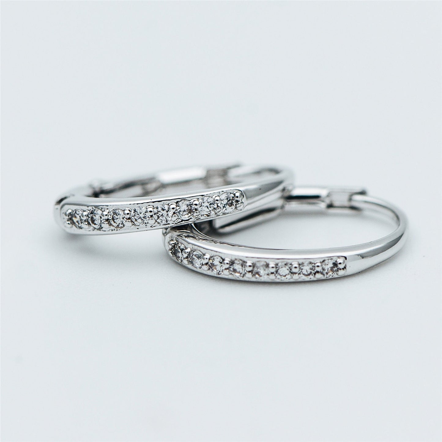 10pcs CZ Gold/ Silver tone Oval Leverback Ear Hooks 15x10mm, Gold/ Rhodium plated on Brass, Earring Hoop Components (GB-619)