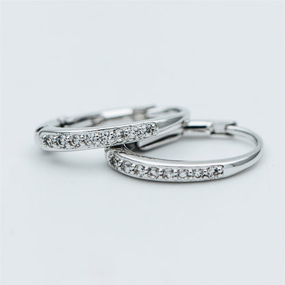 10pcs CZ Gold/ Silver tone Oval Leverback Ear Hooks 15x10mm, Gold/ Rhodium plated on Brass, Earring Hoop Components (GB-619)