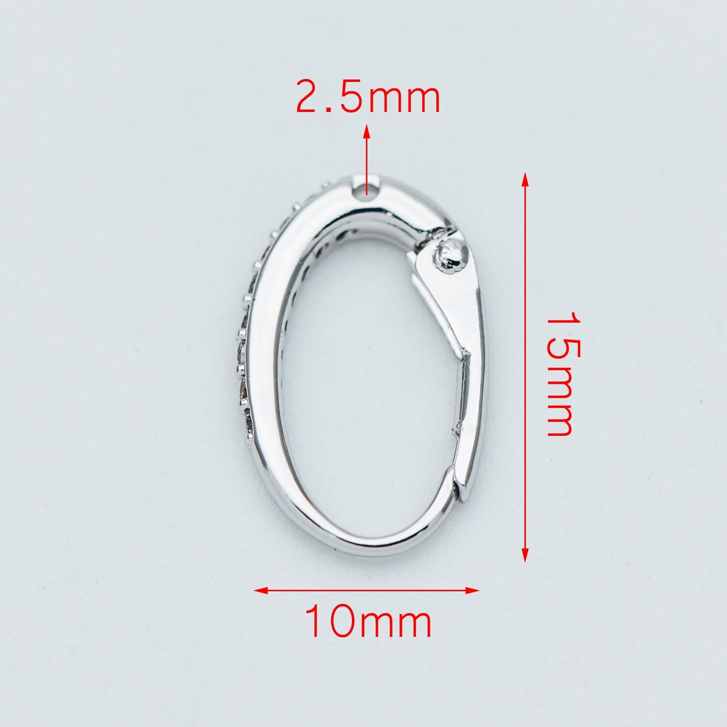 10pcs CZ Gold/ Silver tone Oval Leverback Ear Hooks 15x10mm, Gold/ Rhodium plated on Brass, Earring Hoop Components (GB-619)