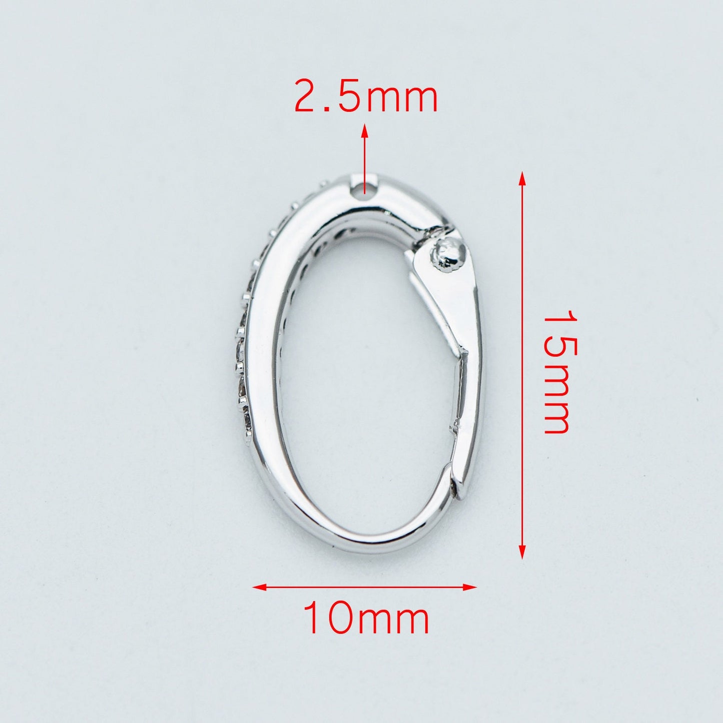 10pcs CZ Gold/ Silver tone Oval Leverback Ear Hooks 15x10mm, Gold/ Rhodium plated on Brass, Earring Hoop Components (GB-619)