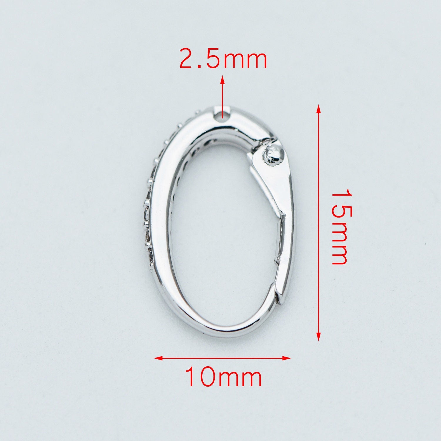 10pcs CZ Gold/ Silver tone Oval Leverback Ear Hooks 15x10mm, Gold/ Rhodium plated on Brass, Earring Hoop Components (GB-619)