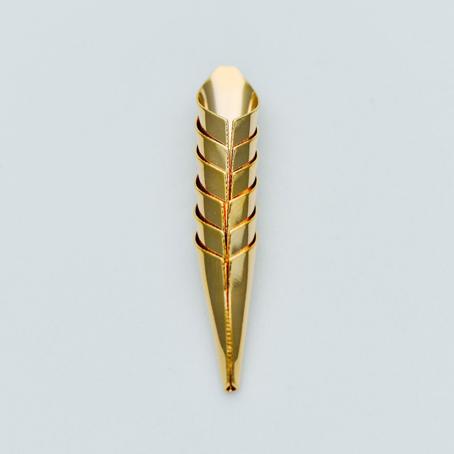 10pcs Gold Floral Bead Tassel Caps 22x7mm, Real Gold plated Brass Cap Ends (GB-626)