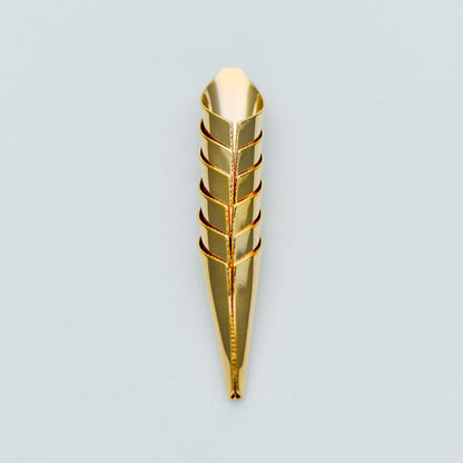 10pcs Gold Floral Bead Tassel Caps 22x7mm, Real Gold plated Brass Cap Ends (GB-626)