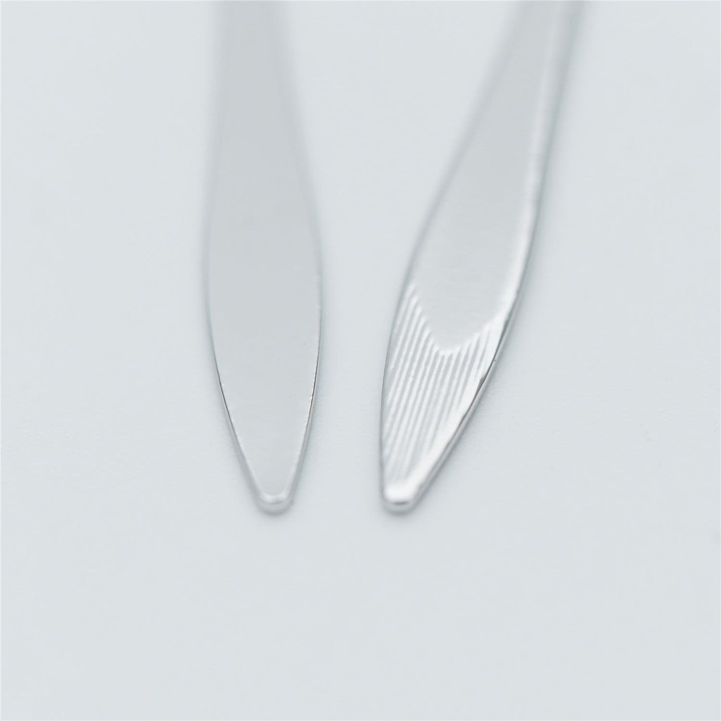 10pcs Silver tone Long Bar Charms 48mm, Rhodium plated Brass Stick Pendants (GB-633)