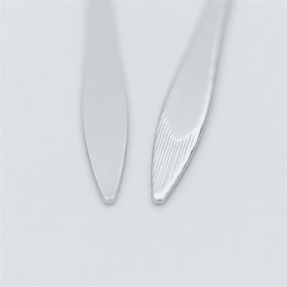 10pcs Silver tone Long Bar Charms 48mm, Rhodium plated Brass Stick Pendants (GB-633)