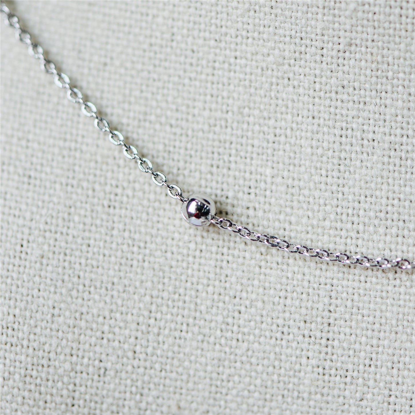 Silver tone Satellite Chains, 1.2mm Chain with 3mm Round Beads, Rhodium plated Brass Beaded Cable Chain (#LK-225-2)/ 1 Meter=3.3 ft