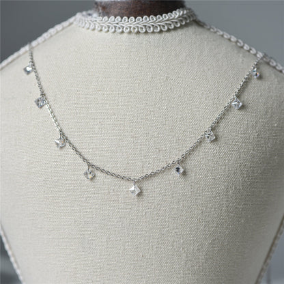 Gold/ Silver tone Beaded Chains, Gold/ Rhodium plated Brass Chain with CZ Beads 4mm (#LK-192)/ 1 Meter=3.3 ft