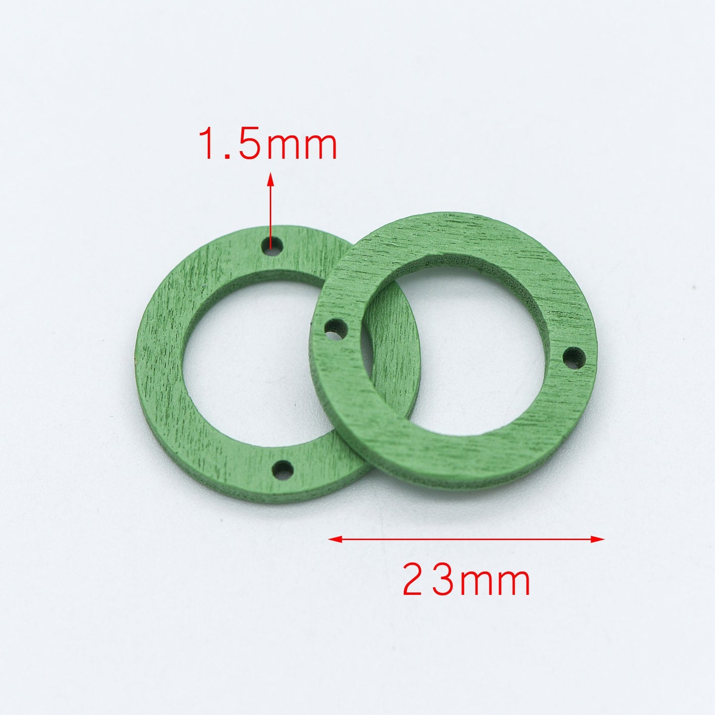20pcs Wood Round Circle Pendants 23mm, Geometric Connector Charms, DIY Jewelry Components (#HT-65)
