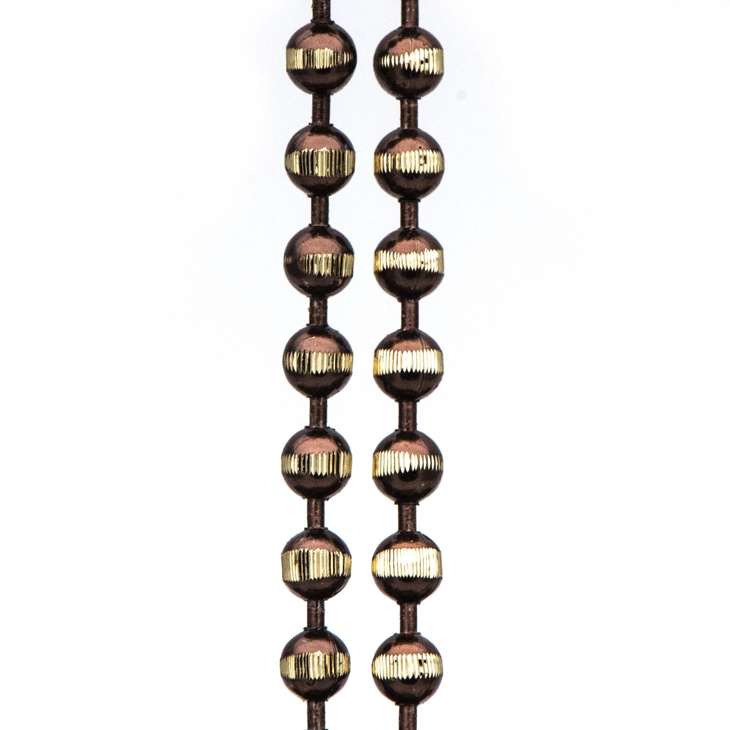 Brass Beaded Ball Chain 3mm, White Grey Coffee (#LK-255)/ 1 Meters=3.3ft