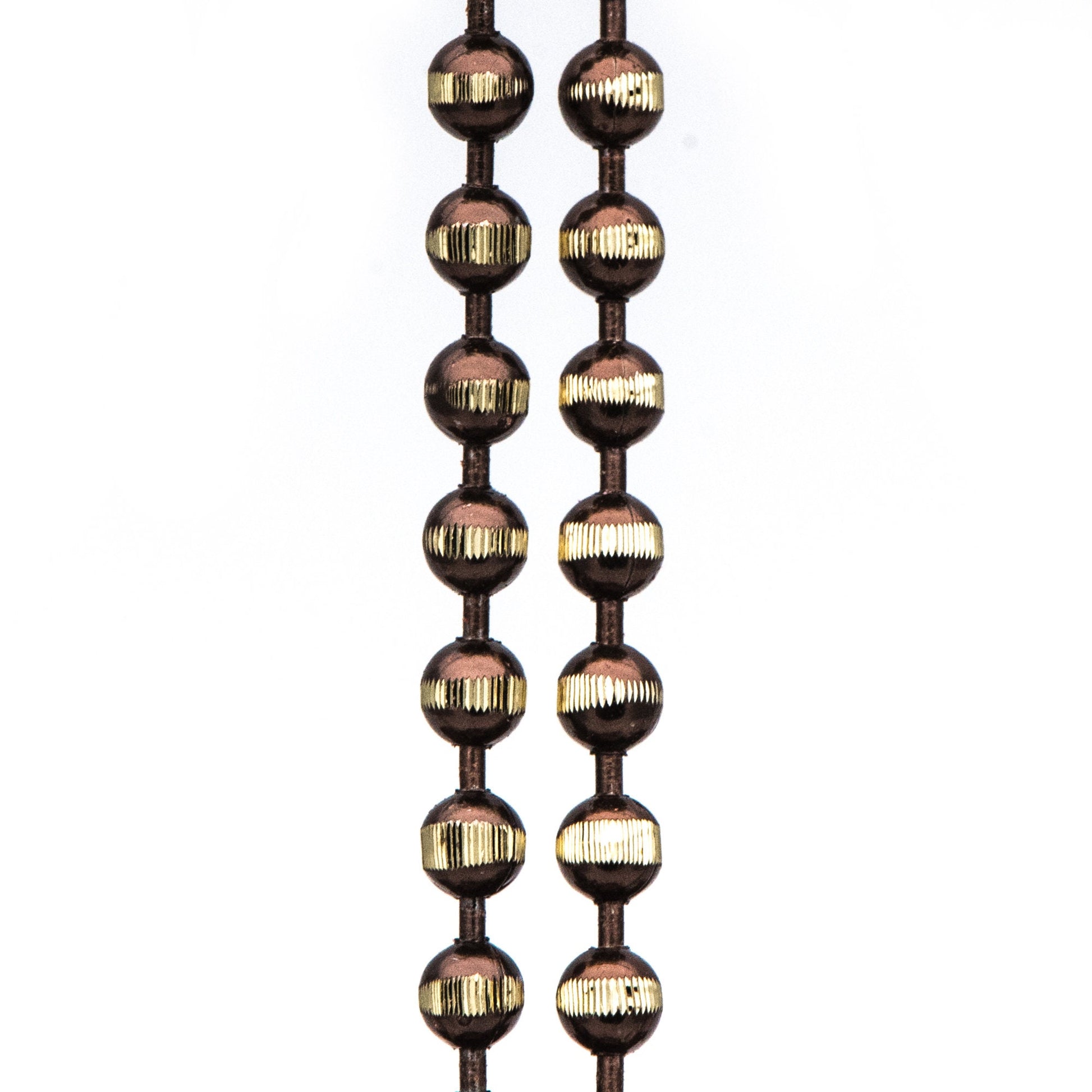 Brass Beaded Ball Chain 3mm, White Grey Coffee (#LK-255)/ 1 Meters=3.3ft