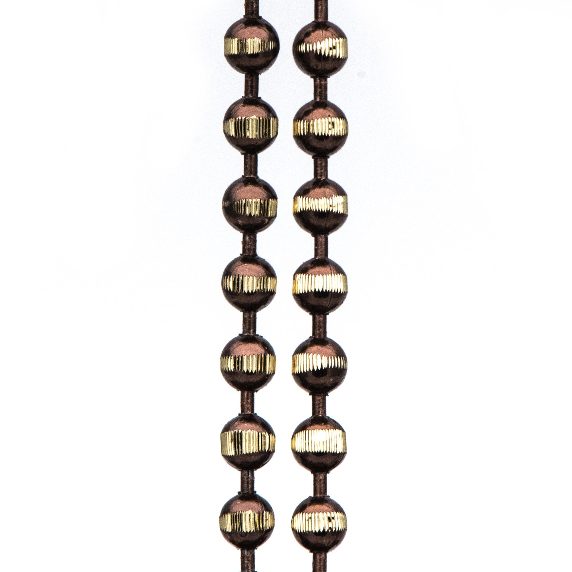 Brass Beaded Ball Chain 3mm, White Grey Coffee (#LK-255)/ 1 Meters=3.3ft