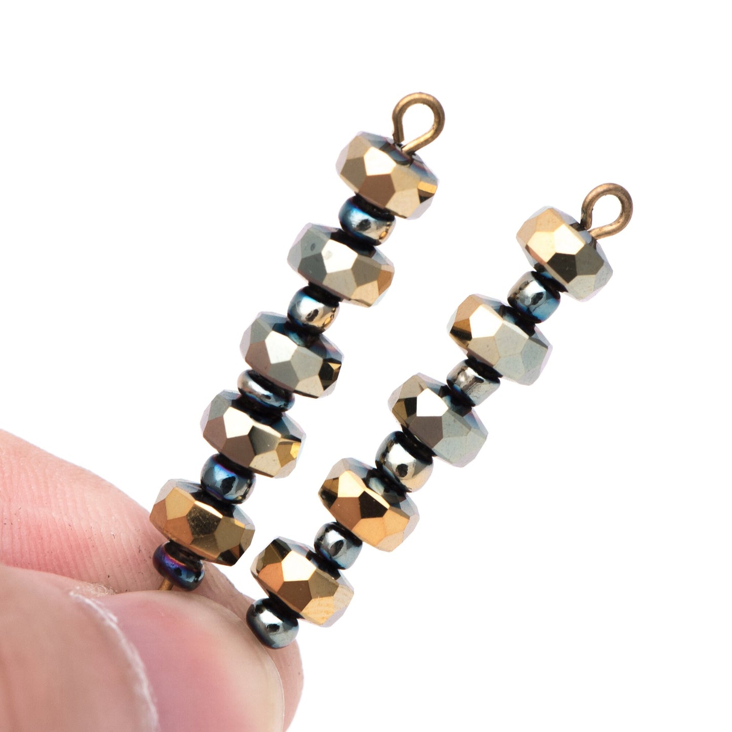 Faceted Crystal Rondelle Beads 6x4mm, Glass Coin Spacer Beads, (TS-90)/ 100 beads