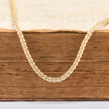 Gold/ Silver tone Specialty Chains 2.2mm, Gold/ Rhodium plated Brass, DIY Necklace Chain Wholesale (#LK-228)/ 1 Meter=3.3 ft