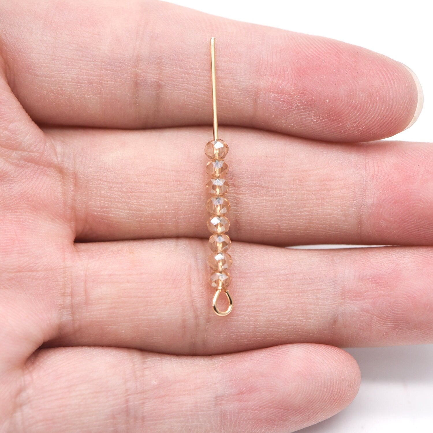 Crystal Glass Rondelle Faceted beads 2x3mm Champagne -BZ03-07/ 125pcs