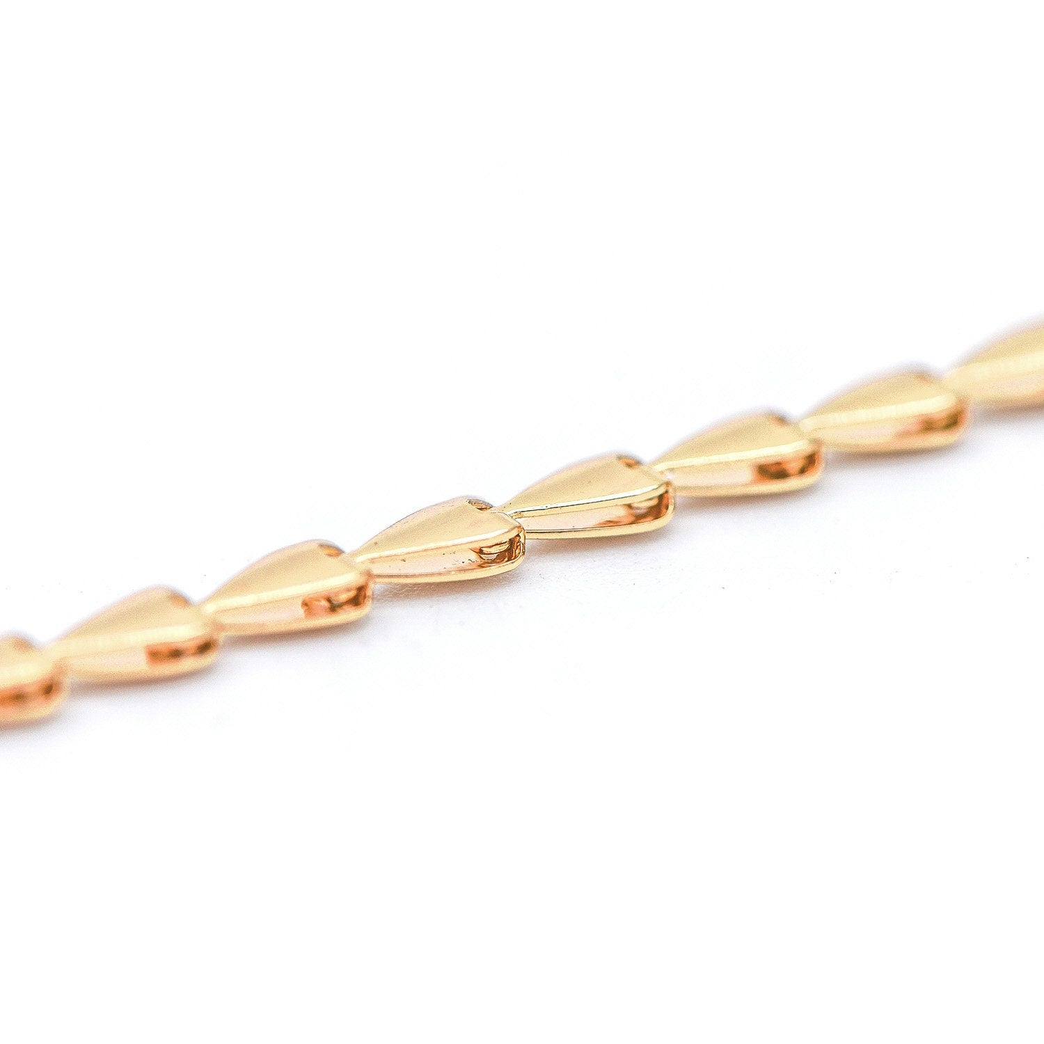 Gold/ Silver Tone Triangle Chain 3mm, Gold/ Rhodium plated Brass Arrow Chain, Quality Chain for DIY Jewelry (#LK-239)/ 1 Meter=3.3 ft