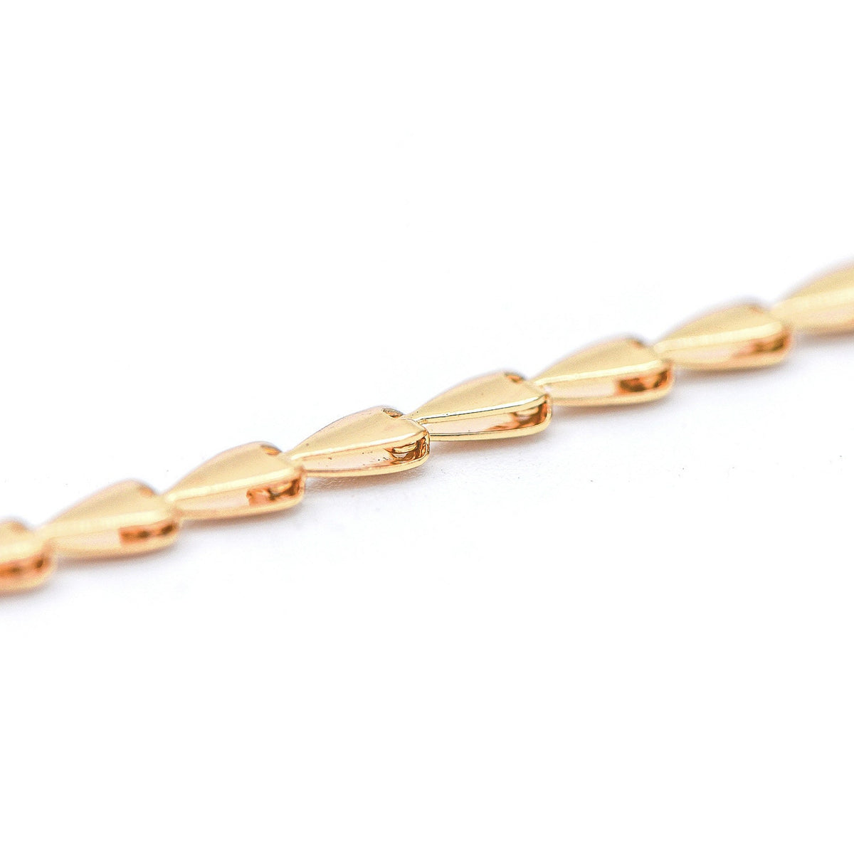 Gold/ Silver Tone Triangle Chain 3mm, Gold/ Rhodium plated Brass Arrow Chain, Quality Chain for DIY Jewelry (#LK-239)/ 1 Meter=3.3 ft
