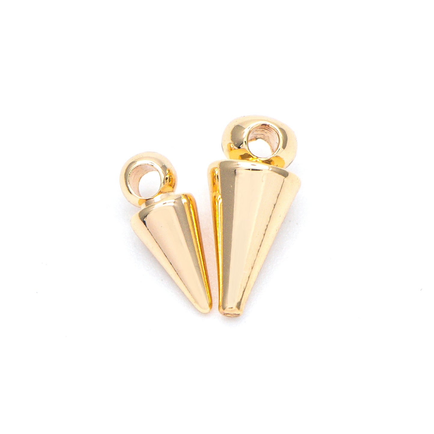 10pcs Gold plated Brass Bullet-shaped Charms 10x4mm/ 11x5mm, Arrow DANGLE Pendants (GB-643)