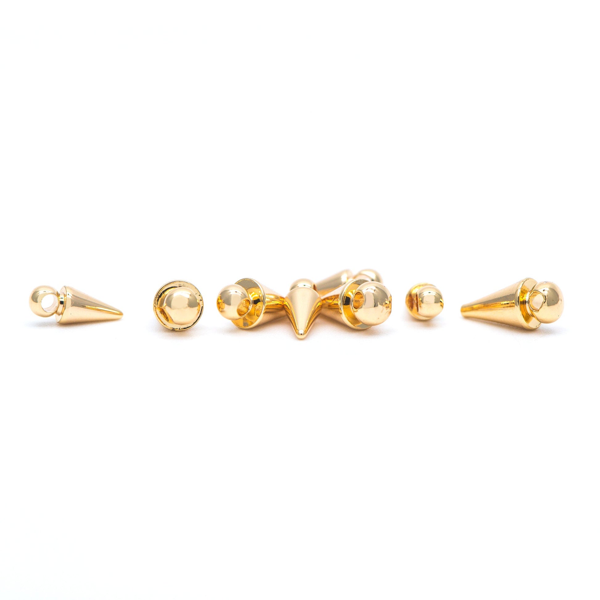 10pcs Gold plated Brass Bullet-shaped Charms 10x4mm/ 11x5mm, Arrow DANGLE Pendants (GB-643)