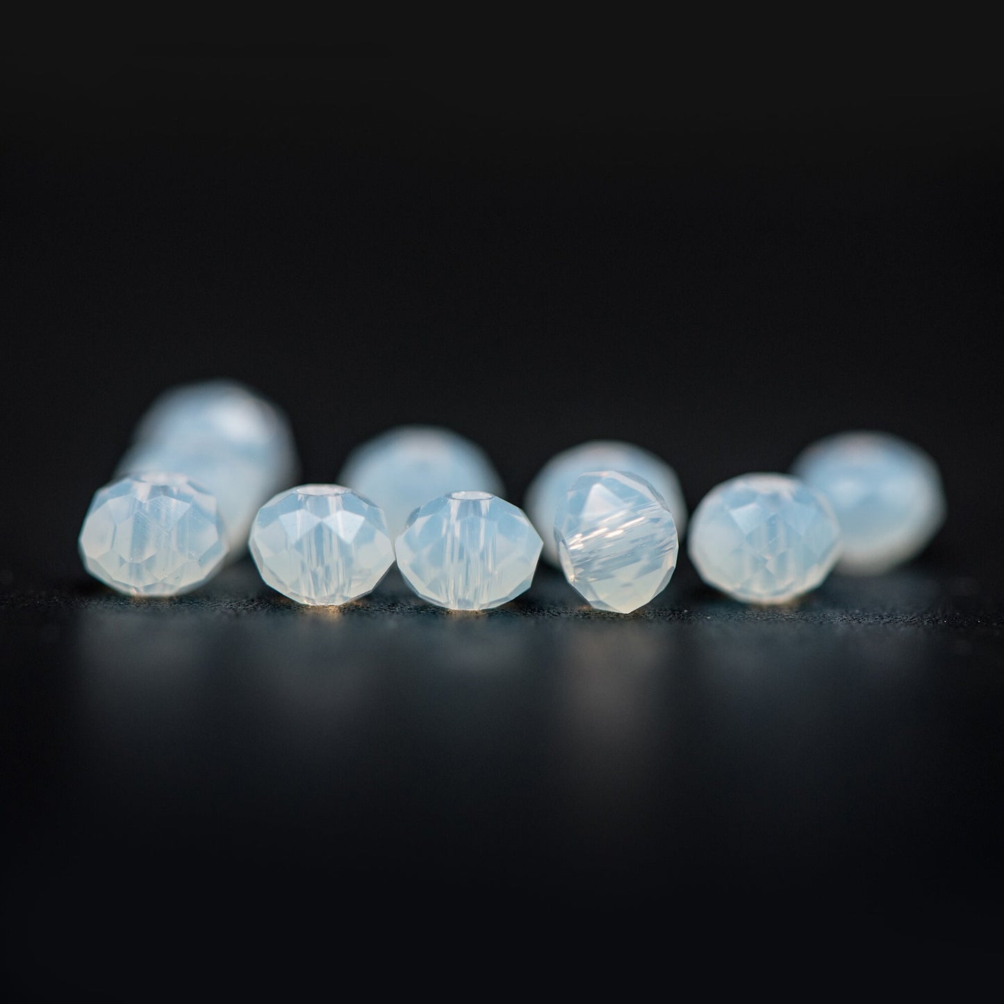 Rondelle Crystal Glass Faceted beads Opalite 3x4mm- (BZ04-52) / 145Pcs
