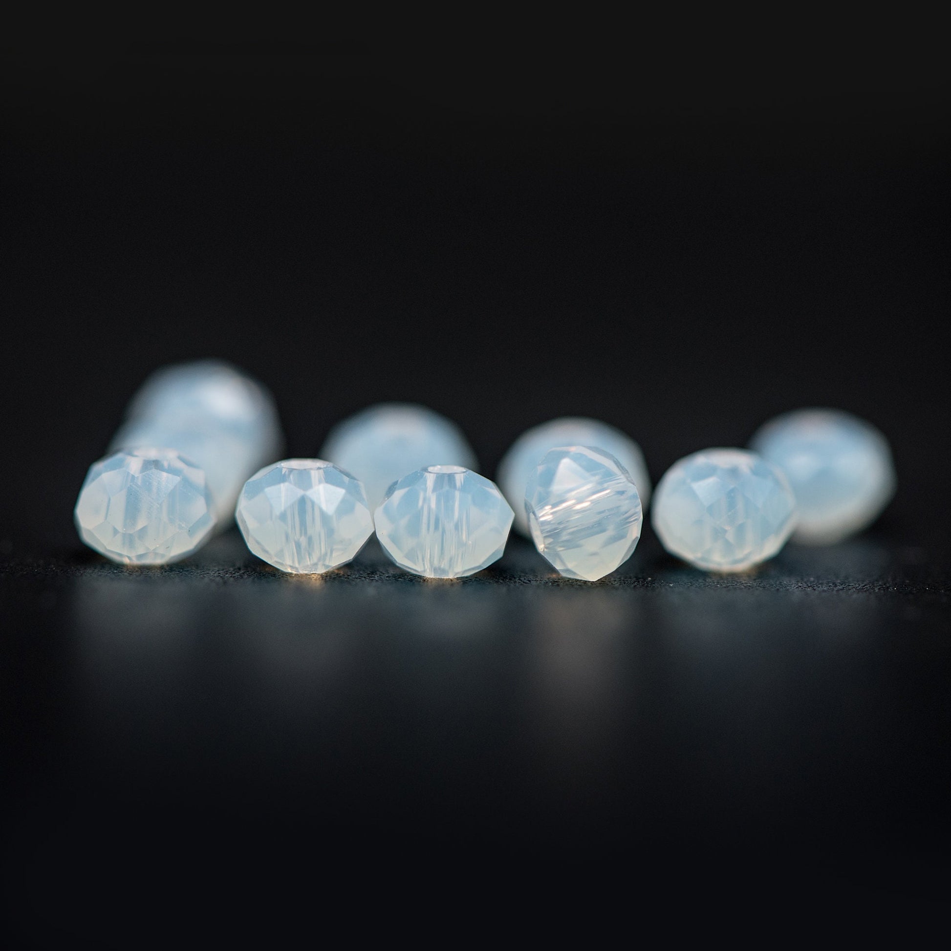 Rondelle Crystal Glass Faceted beads Opalite 3x4mm- (BZ04-52) / 145Pcs