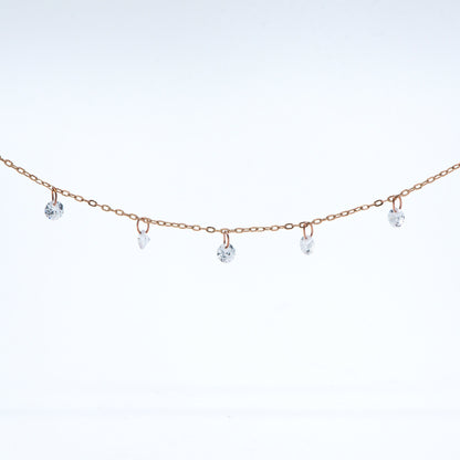 Raw Brass Cable Chains with Clear CZ Charms, Unplated Brass Beaded Chains (#LK-223-RB)/ 1 Meter=3.3 ft