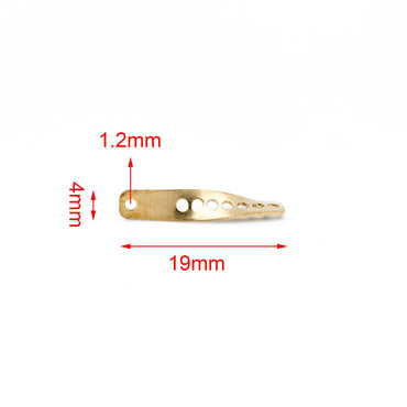 20pcs Raw Brass Link Pendants 19/ 27mm, Geometric Twisted Bar Charm Connectors (RB-122)