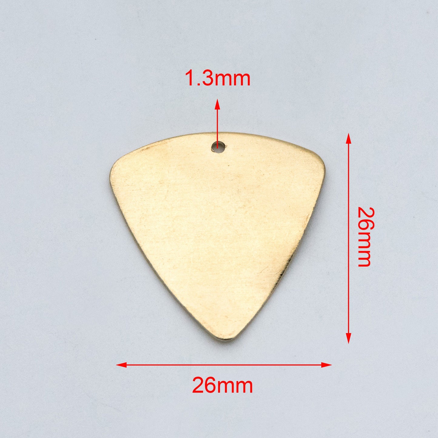 20pcs Raw Brass Triangle Charm Pendants, Brass Findings Wholesale (RB-127)