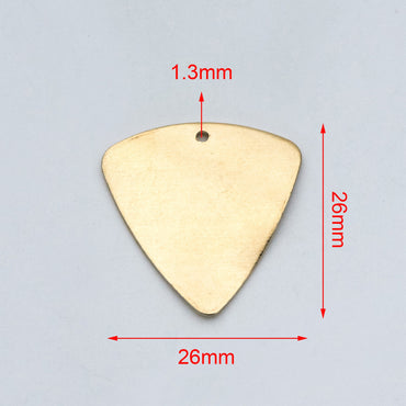 20pcs Raw Brass Triangle Charm Pendants, Brass Findings Wholesale (RB-127)
