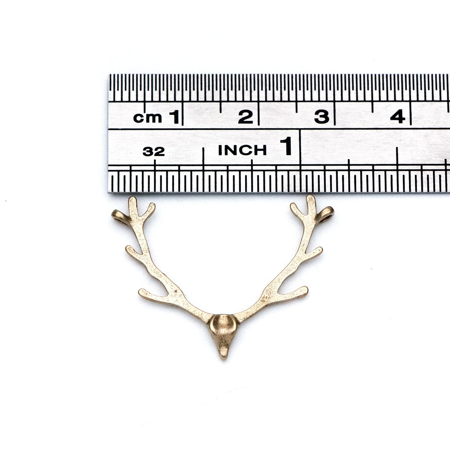 20pcs Raw Brass Antlers Charm Connectors 28x22mm, Brass Necklace Pendant Findings Wholesale (RB-130)