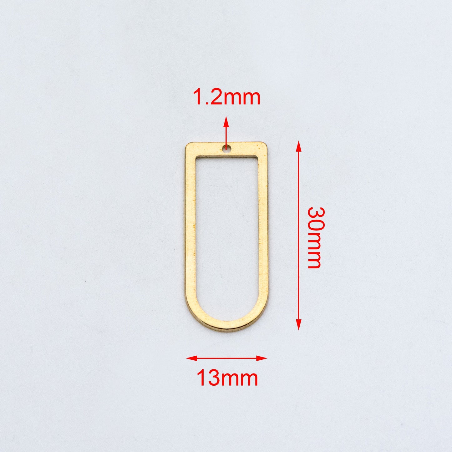 20pcs Raw Brass Link Charm Pendants 30x13mm, Brass Findings Wholesale (RB-147)