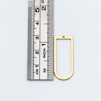 20pcs Raw Brass Link Charm Pendants 30x13mm, Brass Findings Wholesale (RB-147)