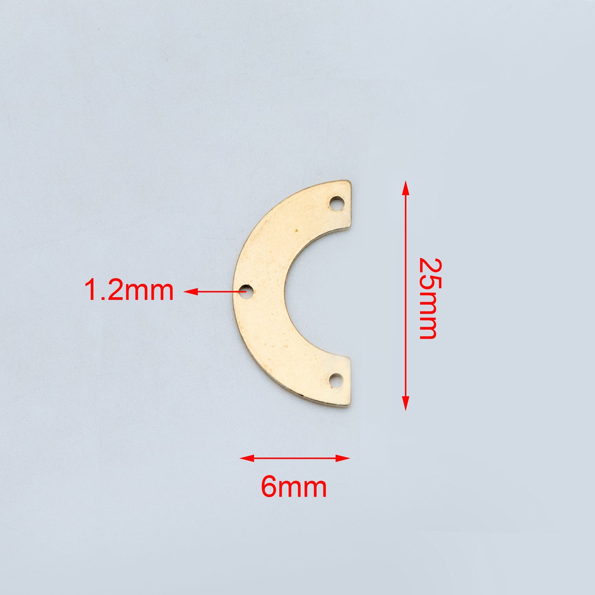 20pcs Raw Brass Fan Charm Connectors, Solid Brass Pendants Wholesale (RB-150)