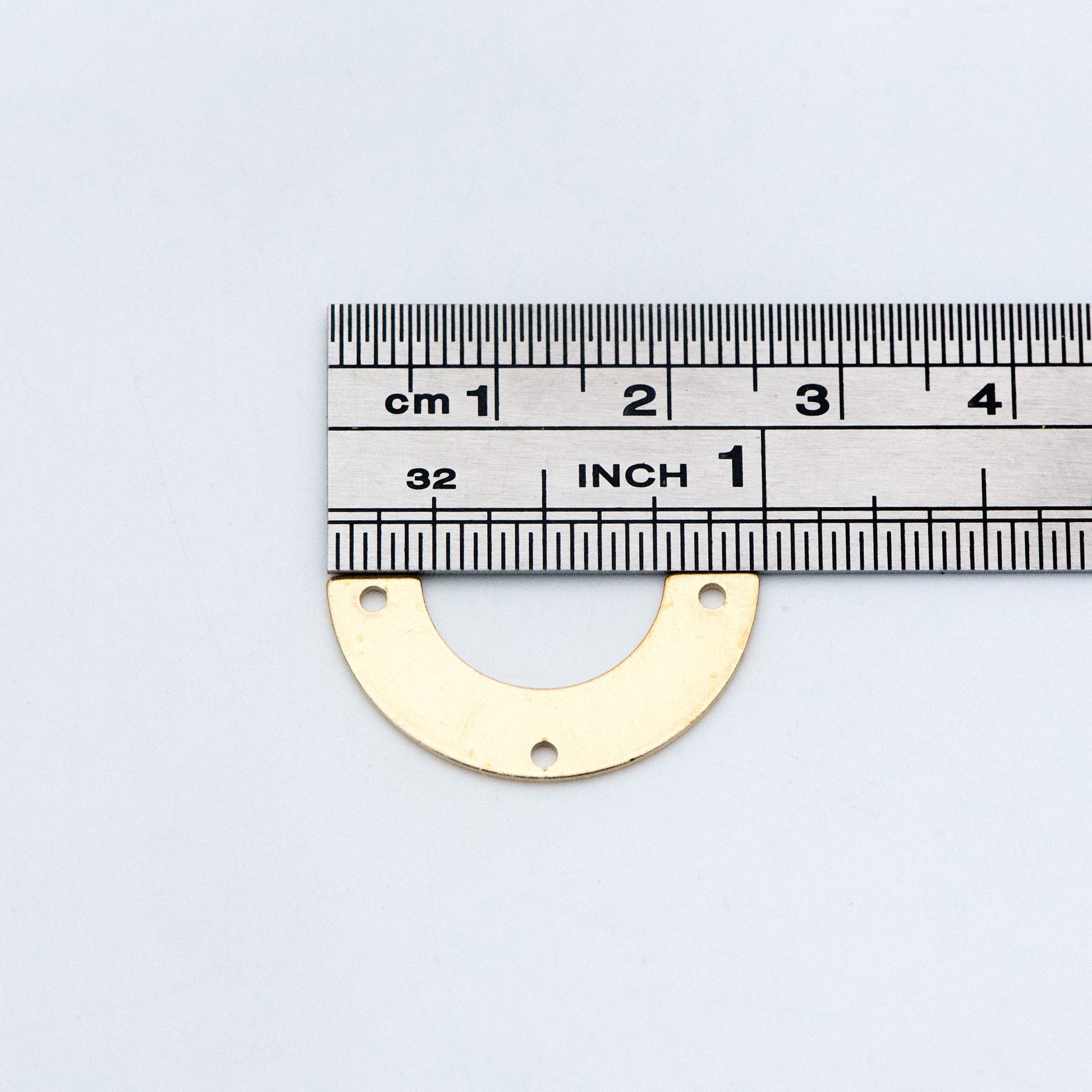 20pcs Raw Brass Fan Charm Connectors, Solid Brass Pendants Wholesale (RB-150)