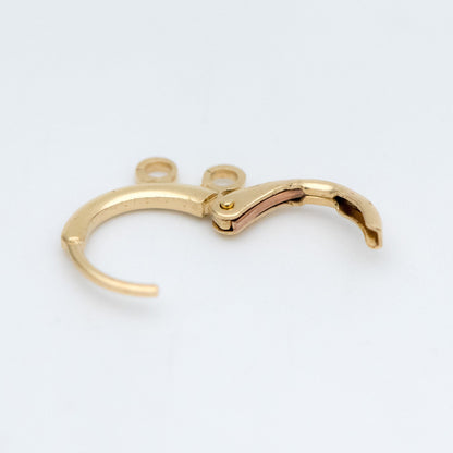 20pcs Raw Brass Round Leverback Earrings, Brass Ear Hooks with Two Loops (RB-152)