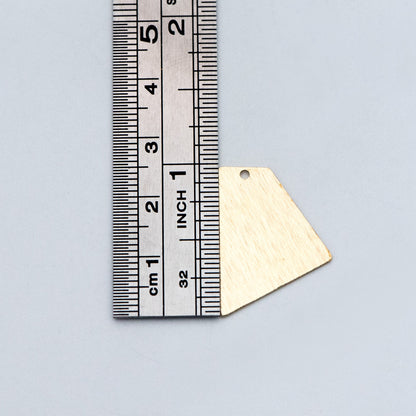 20pcs Raw Brass Geometric Charms, Brush Brass Pendants 24x20mm, Brass Findings Wholesale (RB-156)