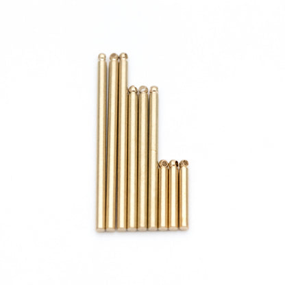 20pcs Raw Brass Bar Tube Charm Pendants, Multi Size 20/ 30/ 40mm by 2mm Thick (RB-105)