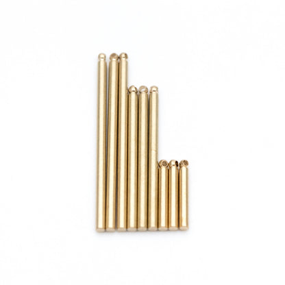 20pcs Raw Brass Bar Tube Charm Pendants, Multi Size 20/ 30/ 40mm by 2mm Thick (RB-105)