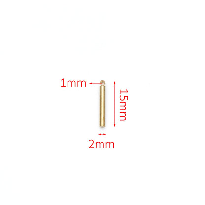 20pcs Raw Brass Bar Tube Charm Pendants, Multi Size 20/ 30/ 40mm by 2mm Thick (RB-105)