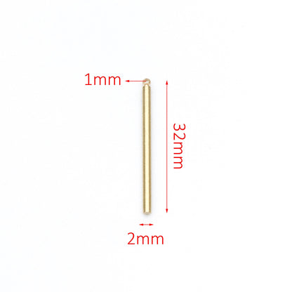 20pcs Raw Brass Bar Tube Charm Pendants, Multi Size 20/ 30/ 40mm by 2mm Thick (RB-105)
