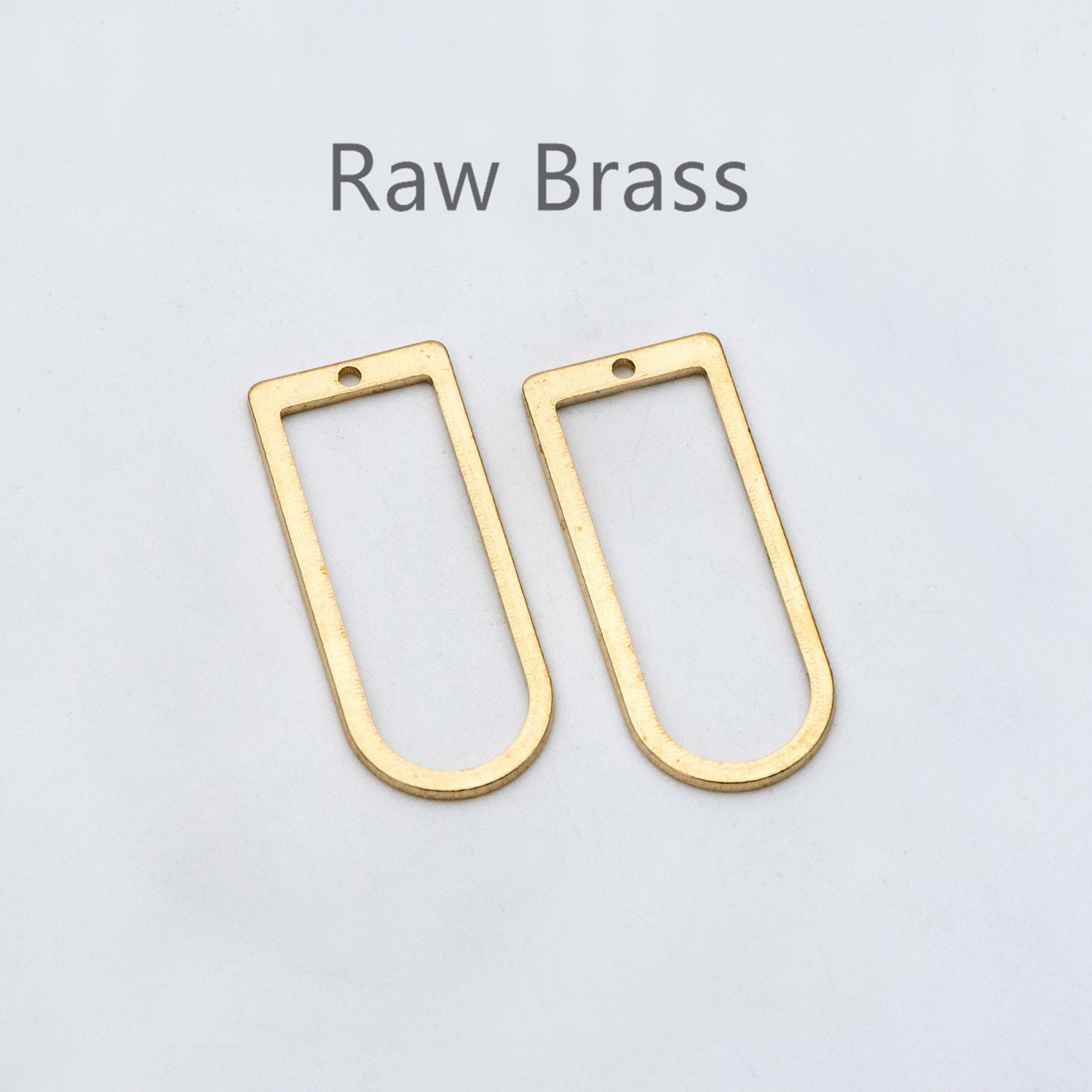 20pcs Raw Brass Link Charm Pendants 30x13mm, Brass Findings Wholesale (RB-147)