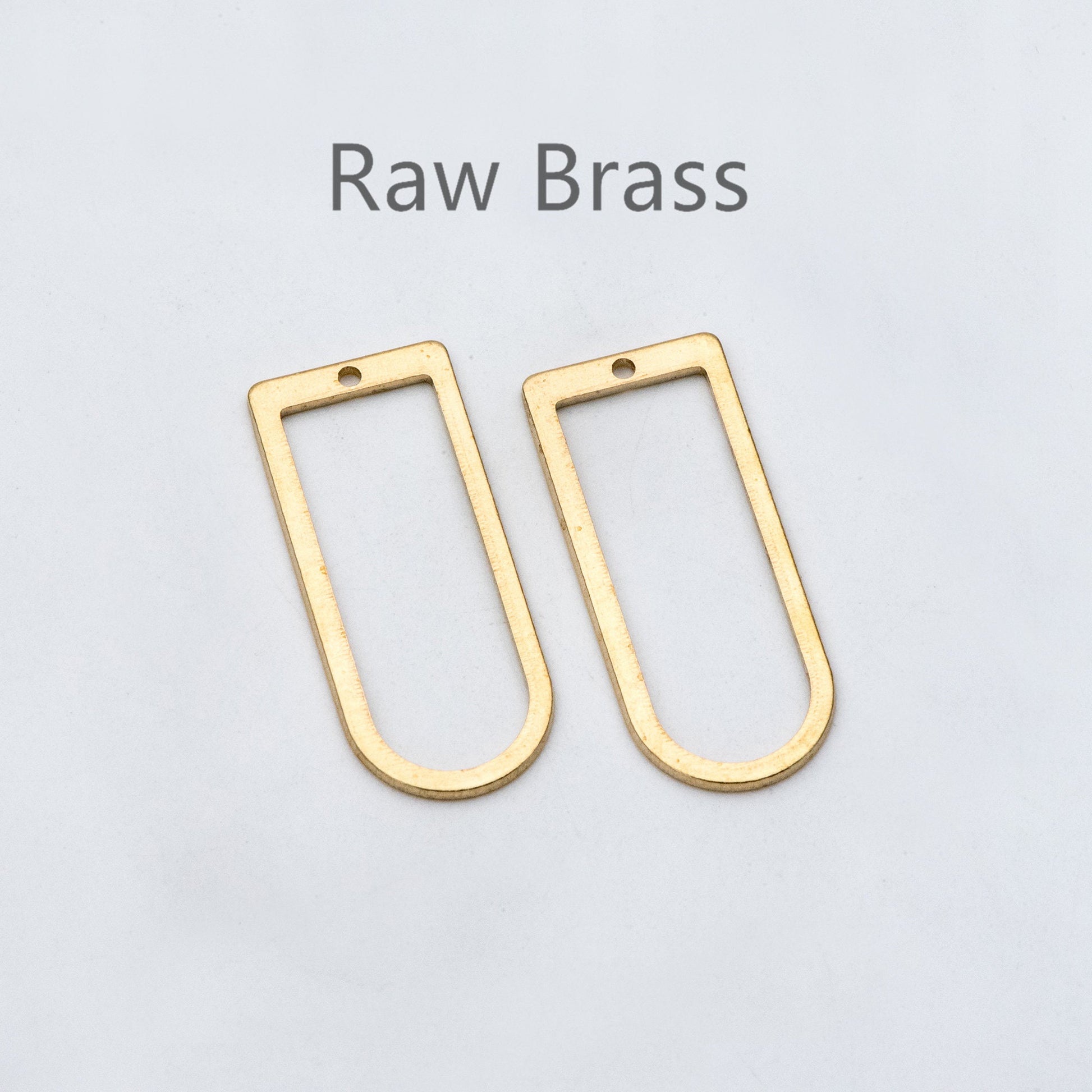 20pcs Raw Brass Link Charm Pendants 30x13mm, Brass Findings Wholesale (RB-147)