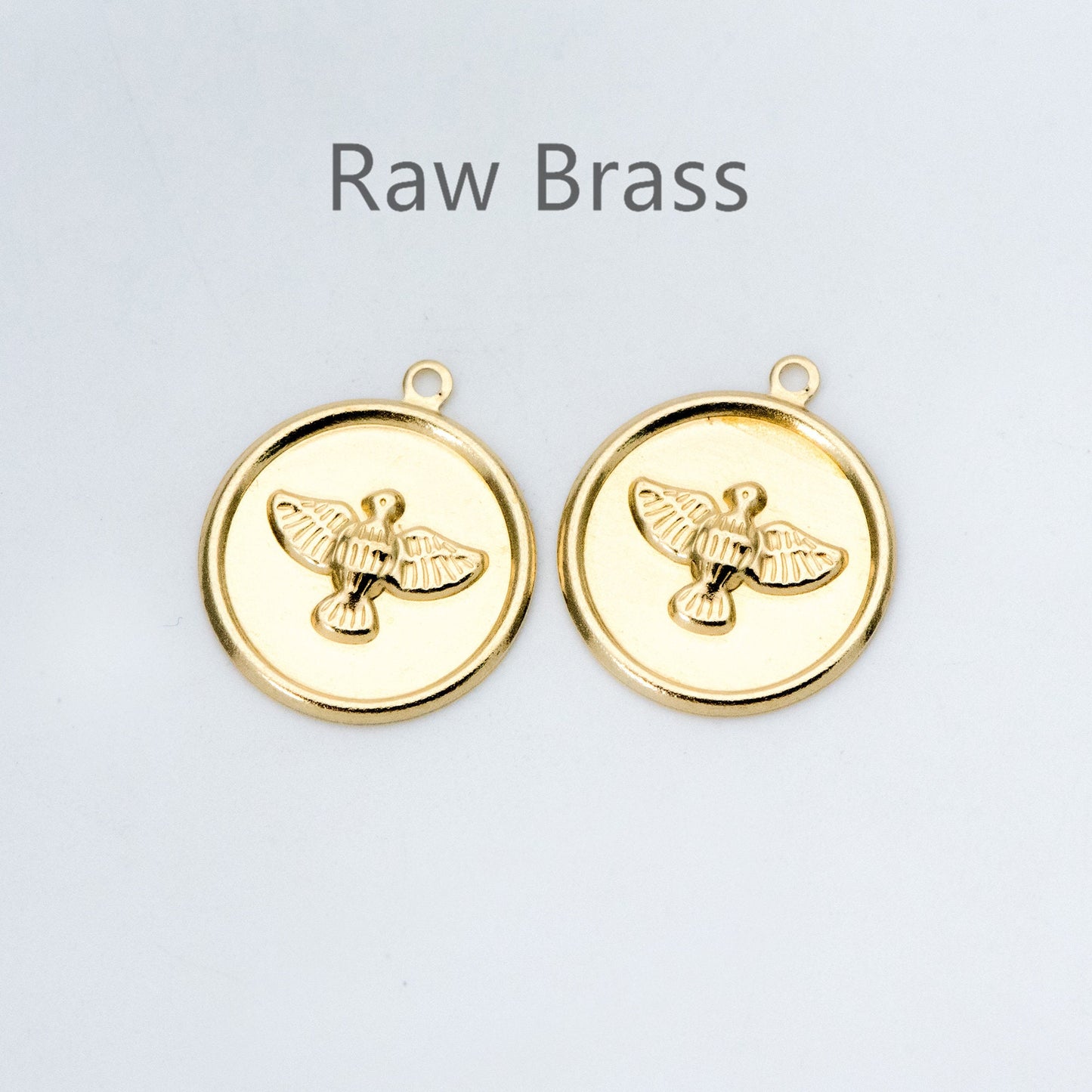 20pcs Raw Brass Bird Charms 19x17mm, Bird Earring Pendants, Brass Findings Wholesale (RB-143)