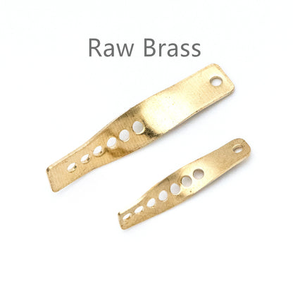 20pcs Raw Brass Link Pendants 19/ 27mm, Geometric Twisted Bar Charm Connectors (RB-122)