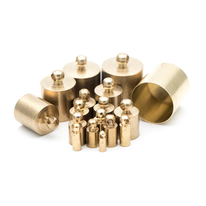 50pcs Raw Brass Barrel Cord End Caps, 2-13mm Multi Size, Glue on End Caps for Leather Tassel Chain (RB-171)