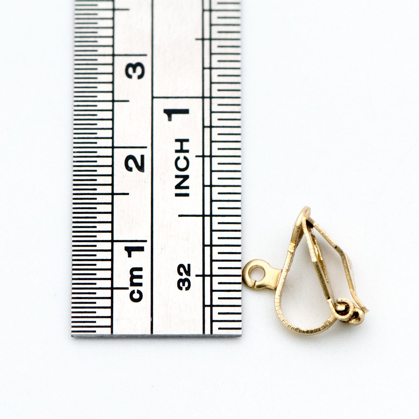 20pcs Raw Brass Clip-on Earrings, Adjustable Clip On Ear Wire, Brass Findings Wholesale (RB-175)