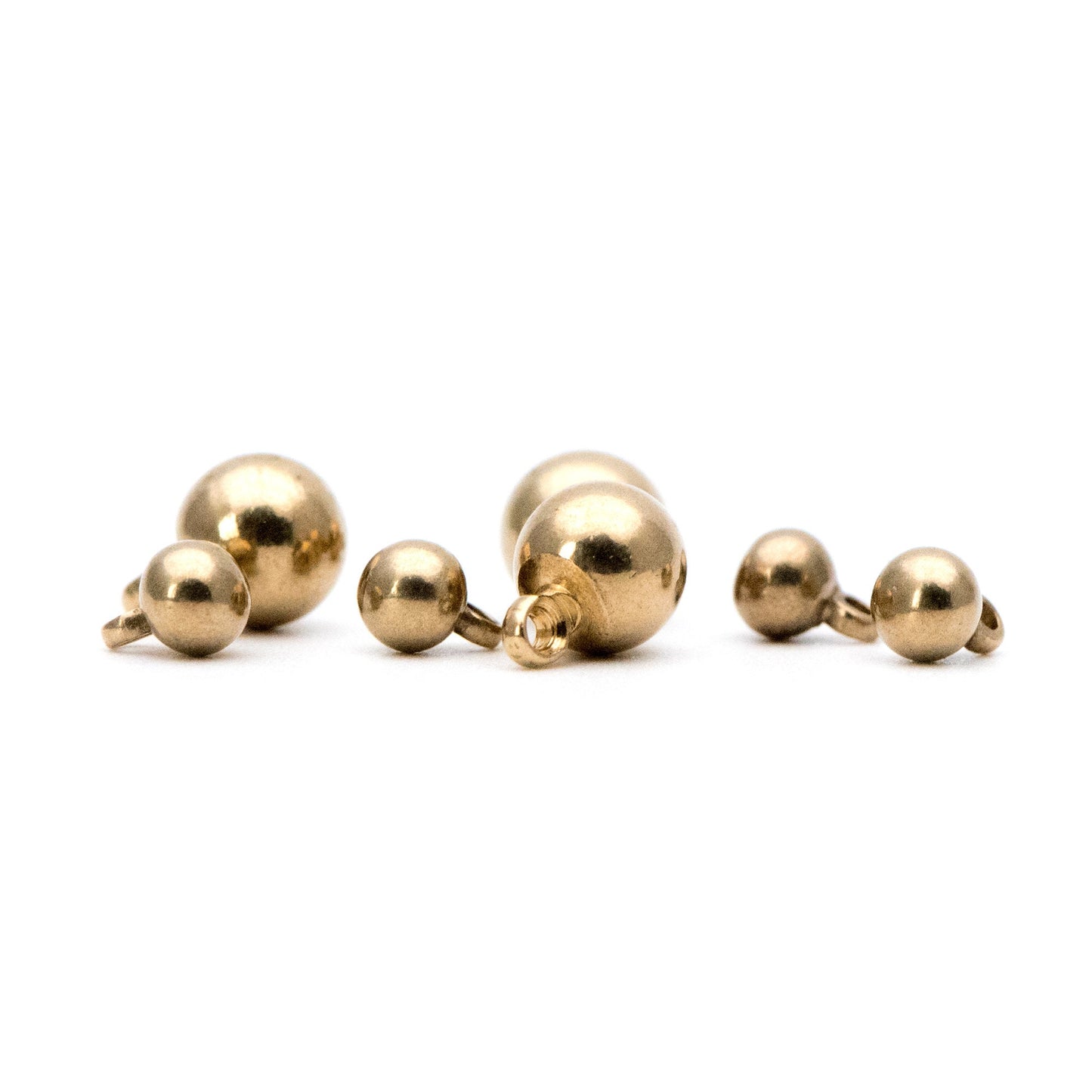 20pcs Raw Brass Round Charm Pendants, 4mm/ 6mm Ball, Brass Findings Wholesale (RB-178)