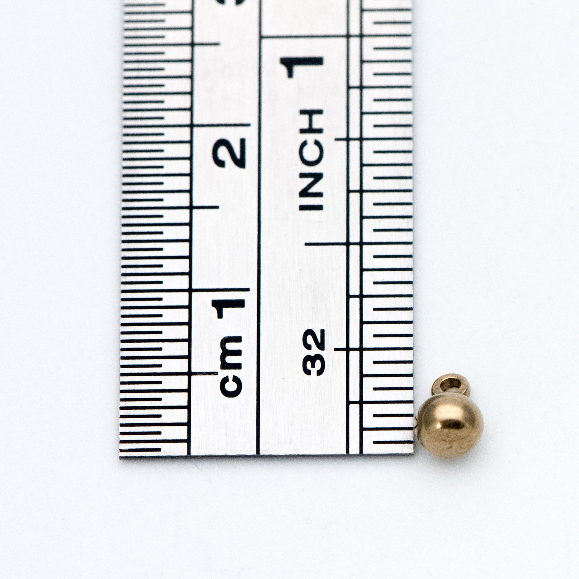 20pcs Raw Brass Round Charm Pendants, 4mm/ 6mm Ball, Brass Findings Wholesale (RB-178)