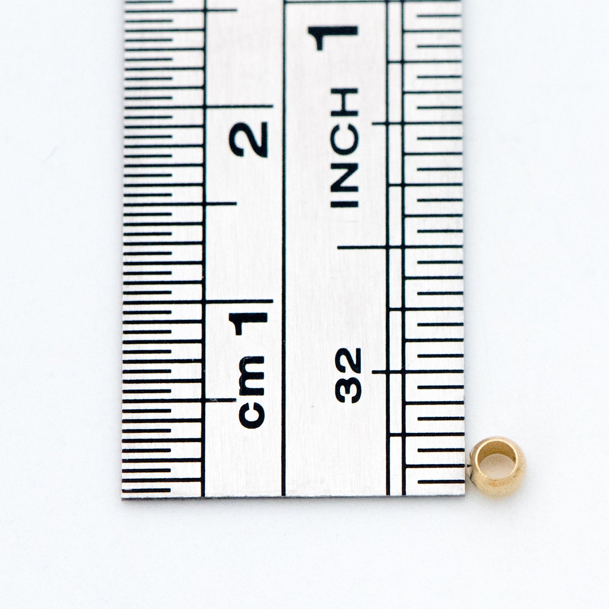 100pcs Raw Brass Round Spacer Beads, DIY Jewelry Findings Wholesale, 3/ 4/ 6mm (RB-180)