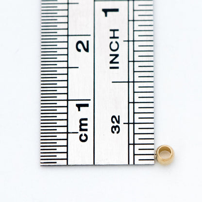 100pcs Raw Brass Round Spacer Beads, DIY Jewelry Findings Wholesale, 3/ 4/ 6mm (RB-180)